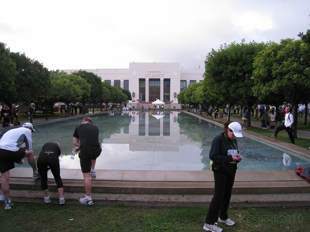 Pasadena Marathon California 2010-02 0330.jpg - The course started and finish at Pasadena City College, 1570 E. Colorado Blvd. Pasadena, CA 91106